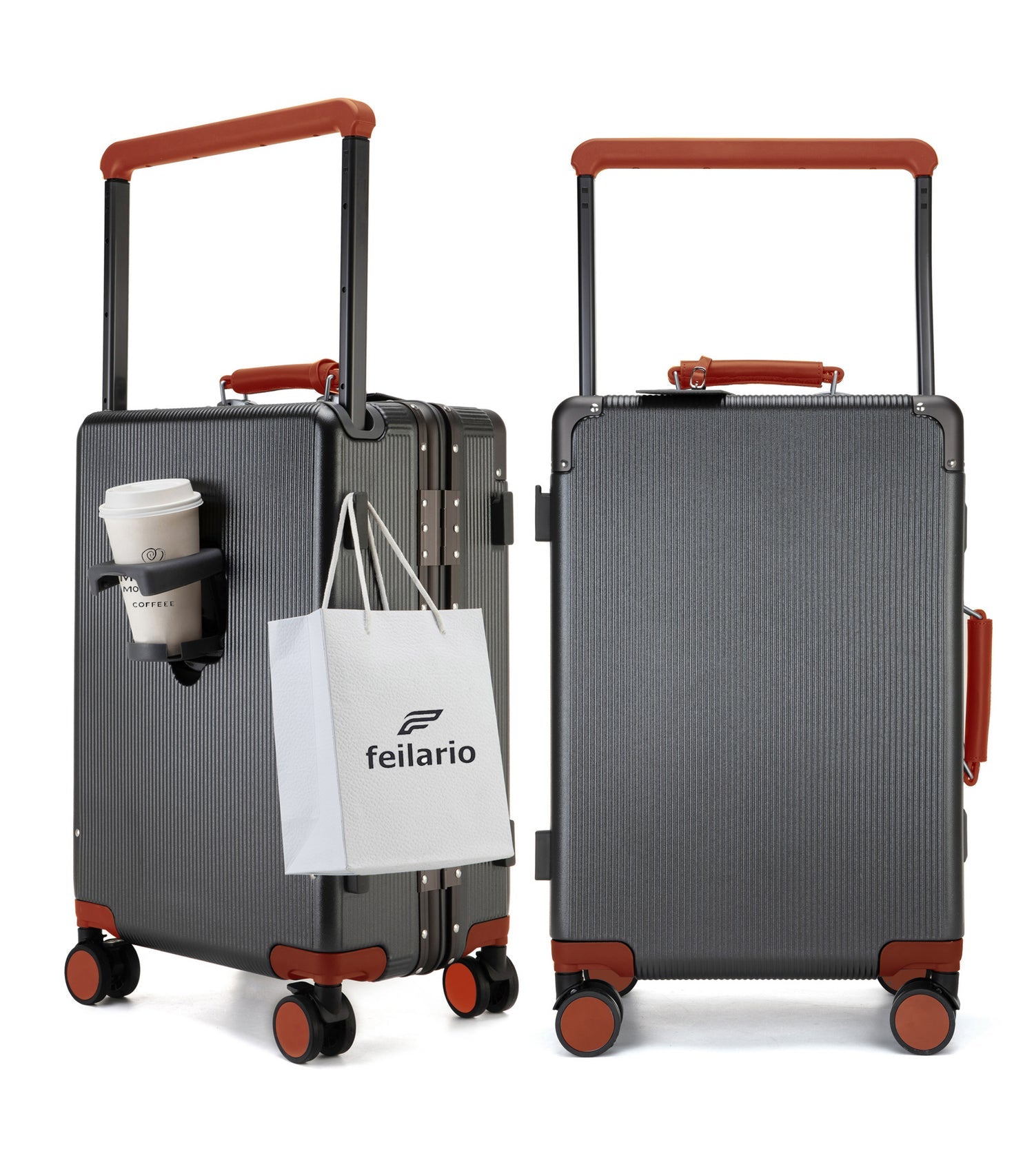 Aluminum Frame Wide Handle Spinner Luggage