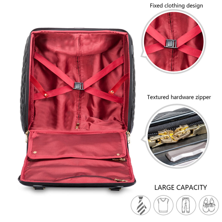 Rugged Aluminum Zipperless Carry-On Spinner Luggage