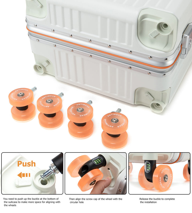 Super Large Aluminum Spinner Luggage Cup-Holder